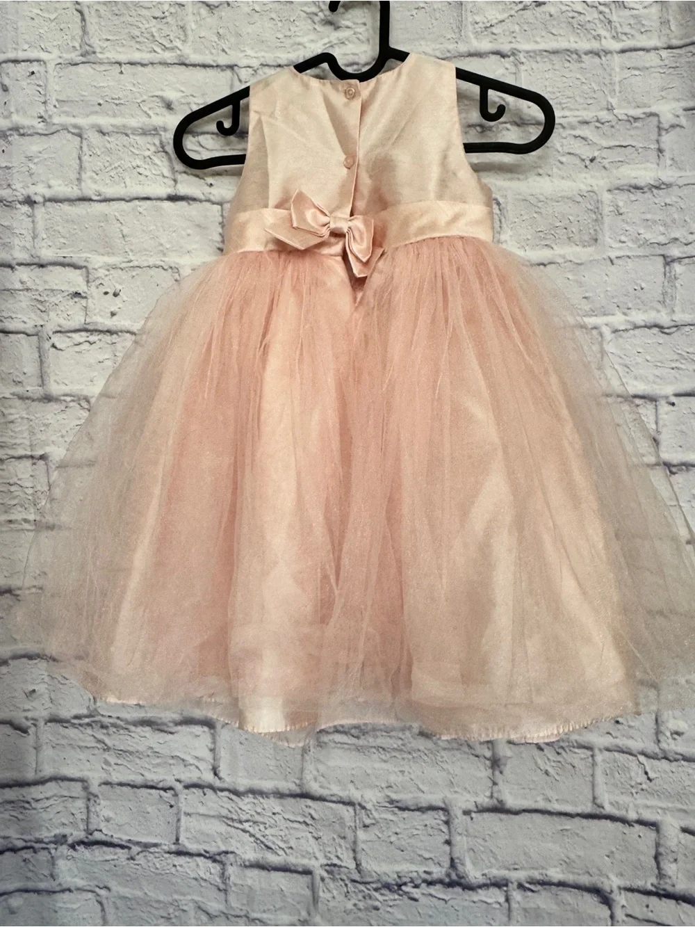 Cherokee Peach Pink Tulle Flower Girl Dress